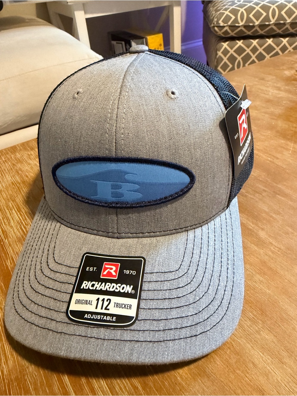 Beachcomber Men's Grey & Blue Trucker Hat - Adjustable